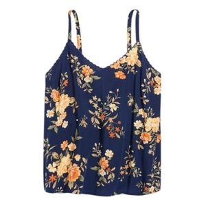 Old Navy Navy Floral Camisole